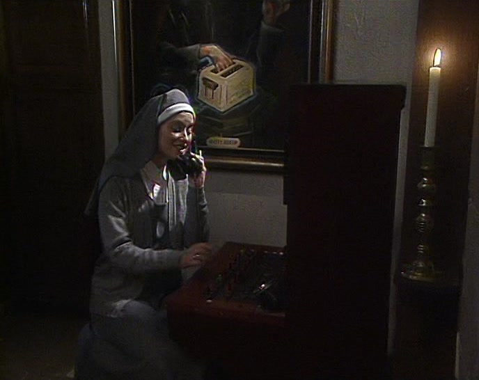 SHE'LL BE WITH YOU IN A SECOND, FATHER. 