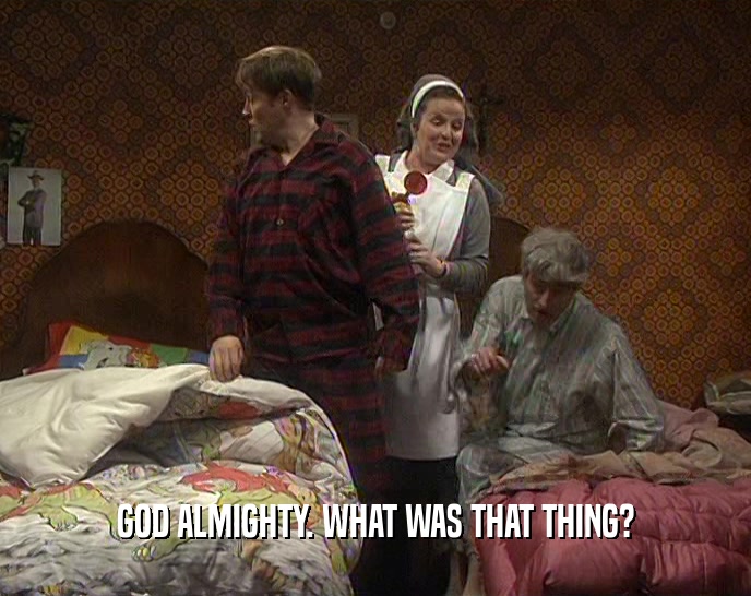 GOD ALMIGHTY. WHAT WAS THAT THING?  