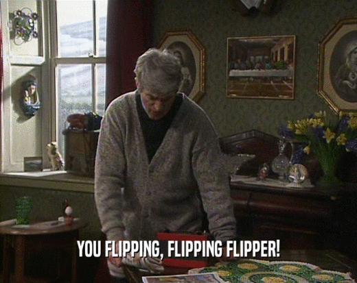 YOU FLIPPING, FLIPPING FLIPPER!  