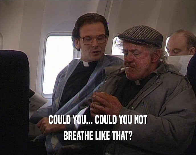 COULD YOU... COULD YOU NOT BREATHE LIKE THAT? 