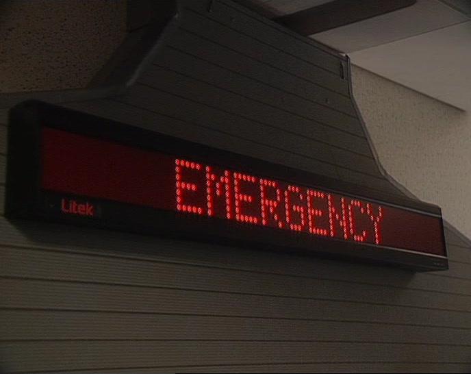 (RECORDING) 'EMERGENCY! EMERGENCY! EMERGENCY!' 
