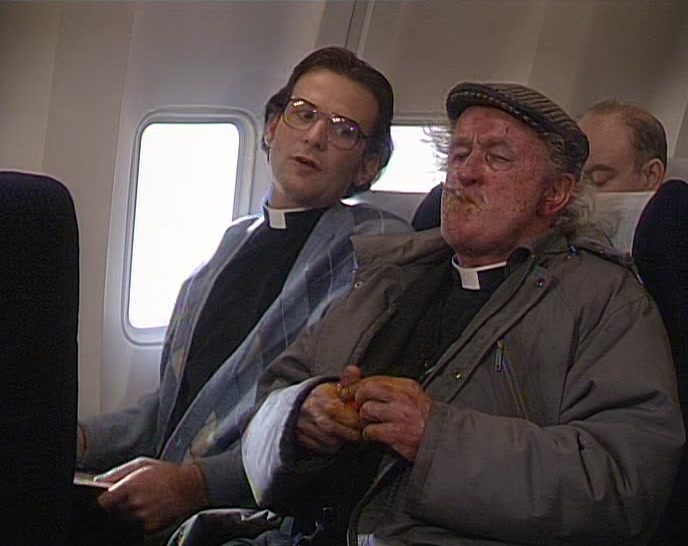 NOW, REALLY, FATHER, THIS IS A NO-SMOKING FLIGHT. 