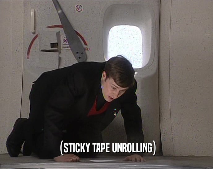 (STICKY TAPE UNROLLING)  