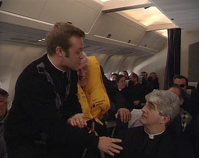 HE'S GOING MAD WITH EXCITEMENT, I'D BETTER GO. COMING, FATHER? 