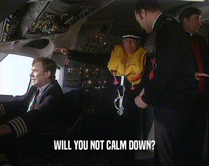 WILL YOU NOT CALM DOWN?  