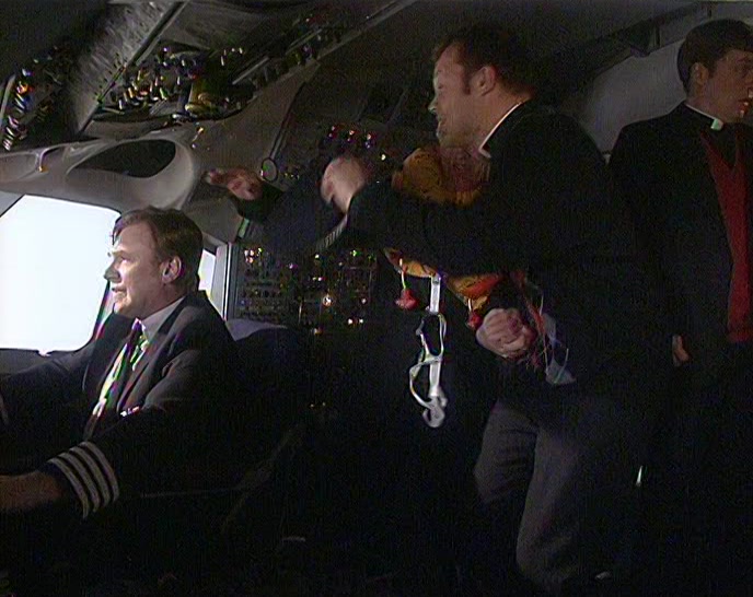 COME ON, NOW. WE'LL HEAD BACK. SAY THANK YOU TO MR PILOT. 
