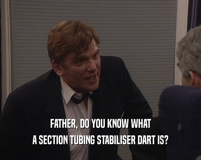 FATHER, DO YOU KNOW WHAT A SECTION TUBING STABILISER DART IS? 