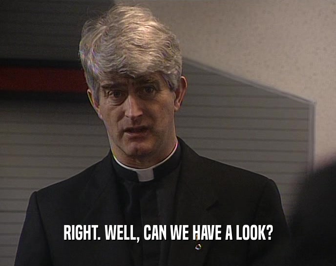 RIGHT. WELL, CAN WE HAVE A LOOK?  