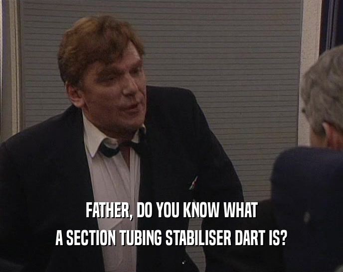 FATHER, DO YOU KNOW WHAT A SECTION TUBING STABILISER DART IS? 