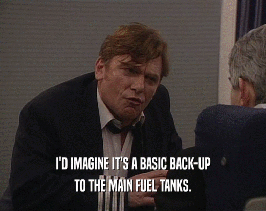 I'D IMAGINE IT'S A BASIC BACK-UP TO THE MAIN FUEL TANKS. 