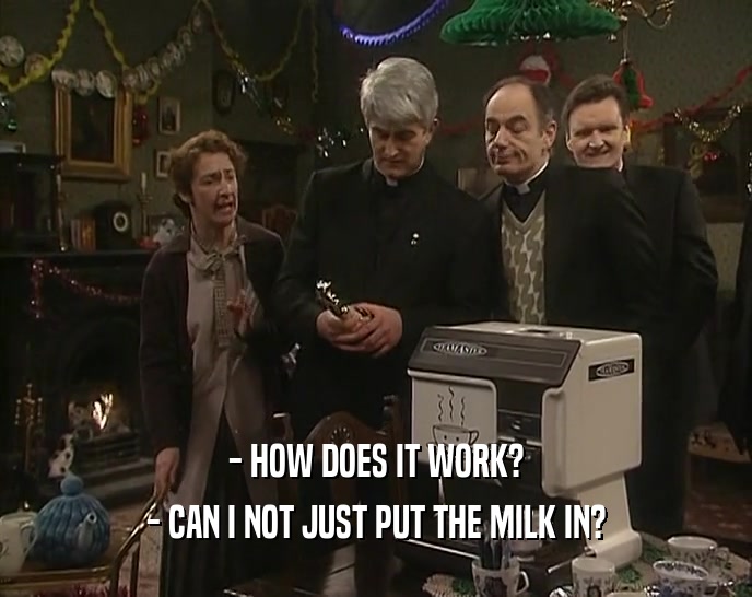 - HOW DOES IT WORK? - CAN I NOT JUST PUT THE MILK IN? 