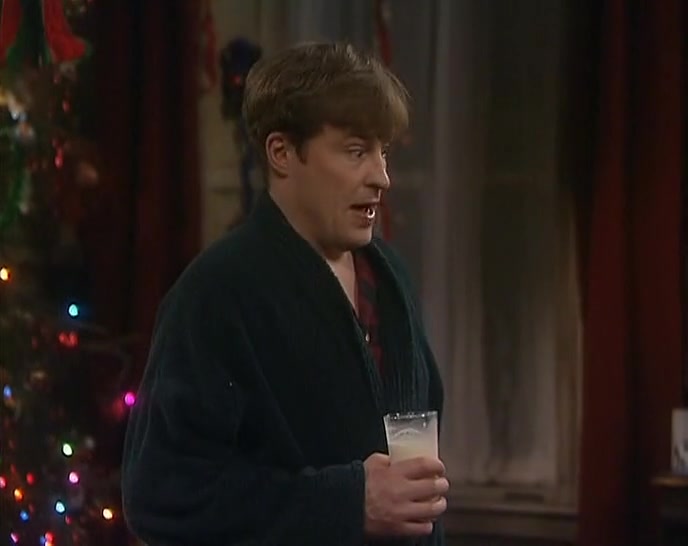 TED, NO, I WASN'T WATCHING IT. I CAME TO, UH, CARRY THE MILK AROUND. 
