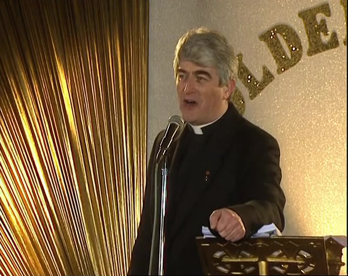 THE SMILE HAS BEEN VERY MUCH WIPED OFF FATHER BARRY KIERNAN'S FACE. 