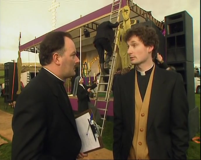 - IS ANYBODY ORGANISED HERE? - TALK TO THAT PRIEST THERE. 