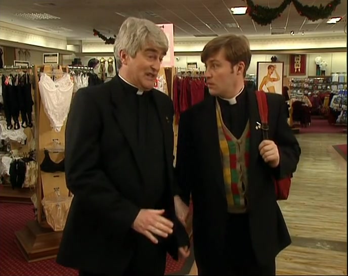 TWO PRIESTS HANGING AROUND LADIES' SECRET THINGS. 