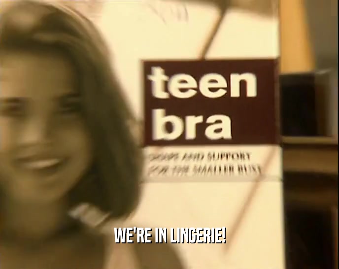WE'RE IN LINGERIE!  