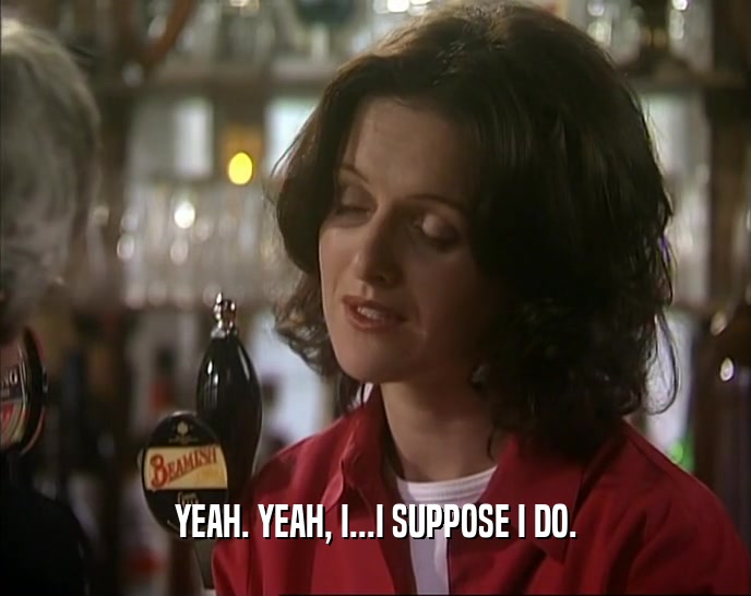 YEAH. YEAH, I...I SUPPOSE I DO.  