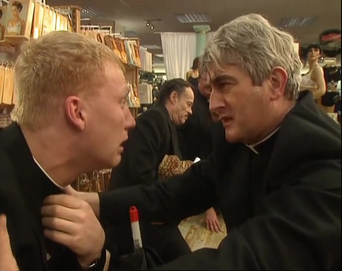 HANG ON. YOU'VE GOT TO EXPECT THIS KIND OF THING IN THE PRIESTHOOD. 