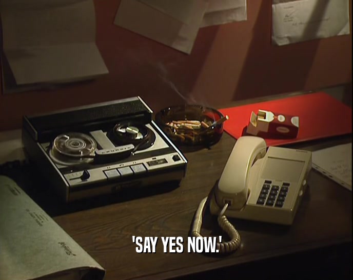 'SAY YES NOW.'  