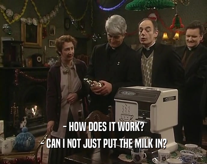 - HOW DOES IT WORK?
 - CAN I NOT JUST PUT THE MILK IN?
 