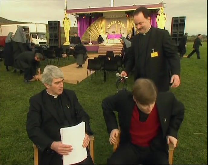 - WE NEED YOU OVER BY THE STAGE. - RIGHT. 