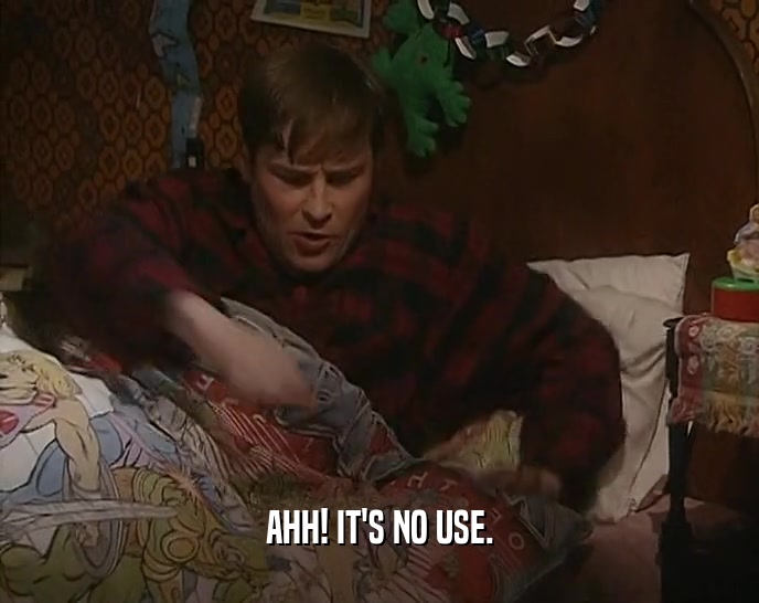 AHH! IT'S NO USE.  