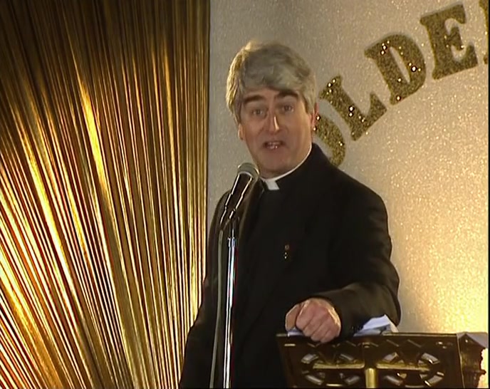THE SMILE HAS BEEN VERY MUCH WIPED OFF FATHER BARRY KIERNAN'S FACE. 
