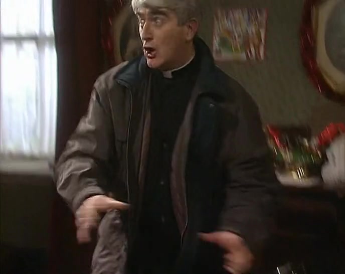 DOUGAL'S DOING A FUNERAL?!
 YOU LET DOUGAL DO A FUNERAL?!
 