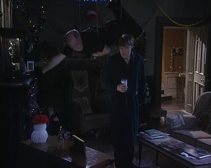 - 'WHAT'S WRONG, MACK ENZIE?'
 - 'THERE'S A BURGLAR IN THE HOUSE.'
 