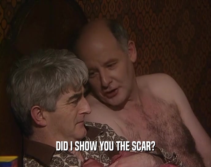 DID I SHOW YOU THE SCAR?  