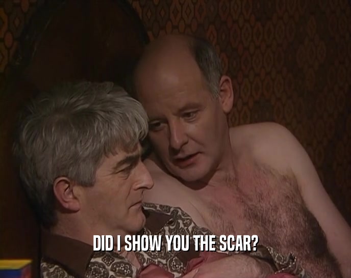 DID I SHOW YOU THE SCAR?  