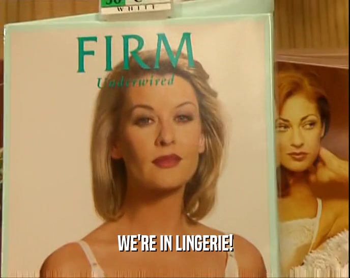WE'RE IN LINGERIE!  