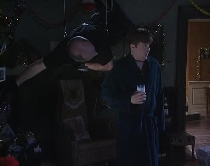 - 'WHAT?' - 'HE MAY BE HIDING IN THIS ROOM.' 