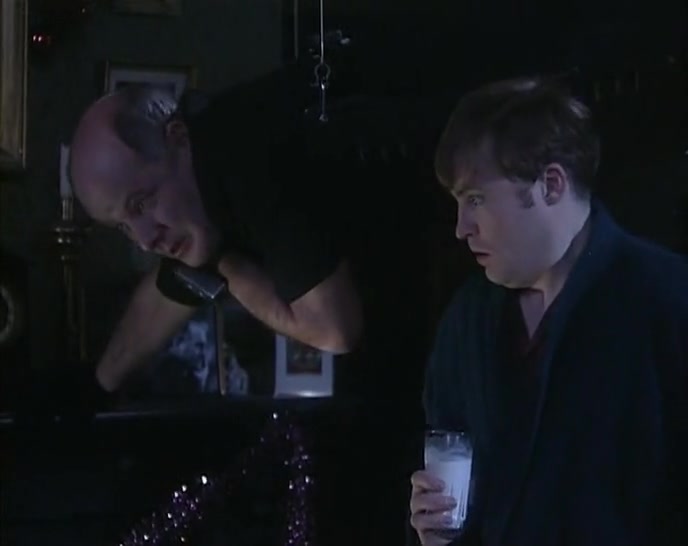 'A BURGLAR? IN THE ROOM, YOU SAY? MY GOD.' 