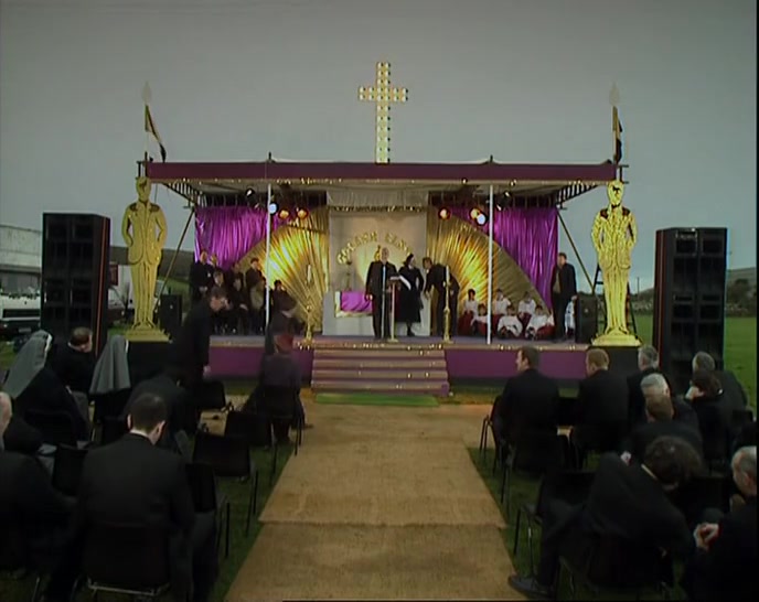 THE SMILE HAS BEEN VERY MUCH WIPED OFF FATHER BARRY KIERNAN'S FACE. 