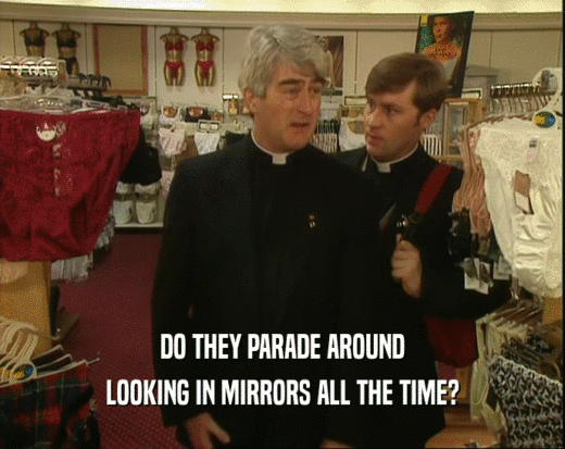 DO THEY PARADE AROUND LOOKING IN MIRRORS ALL THE TIME? 