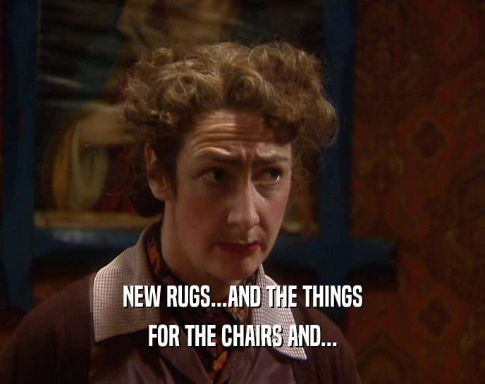 NEW RUGS...AND THE THINGS FOR THE CHAIRS AND... 