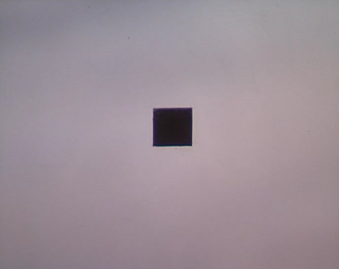 AND THIS HERE. A PERFECTLY SQUARE BIT OF BLACK DIRT ON THE WINDOW. 
