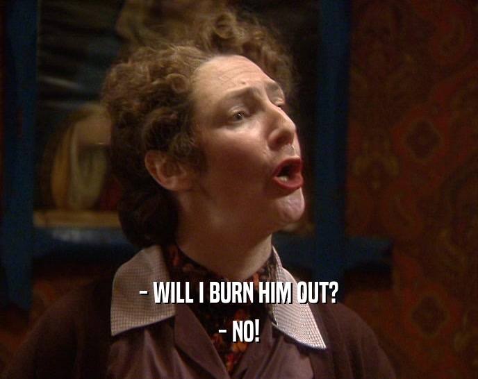 - WILL I BURN HIM OUT? - NO! 