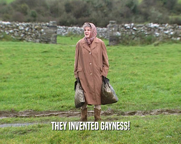 THEY INVENTED GAYNESS!  