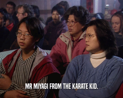 MR MIYAGI FROM THE KARATE KID.
  