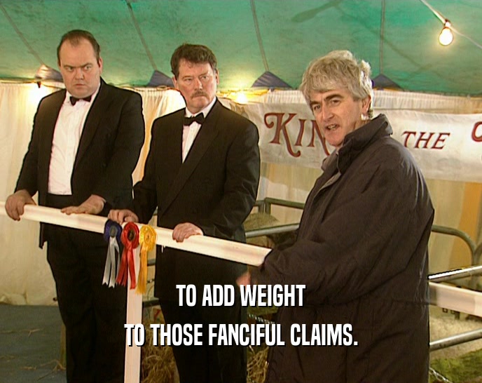 TO ADD WEIGHT TO THOSE FANCIFUL CLAIMS. 