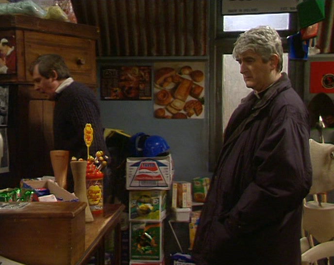 - HELLO, FATHER MCGUIRE! - (BANGING STOPS) 