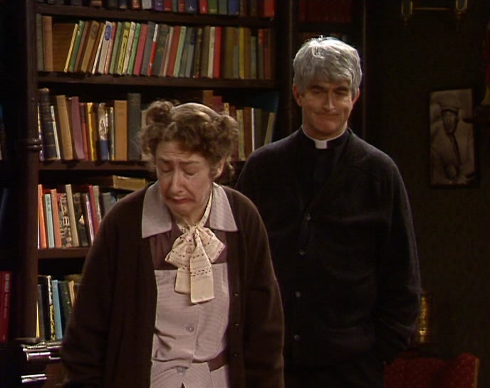 (SLURPING AND GURGLING IN TIME WITH MRS DOYLE'S FOOTSTEPS) 