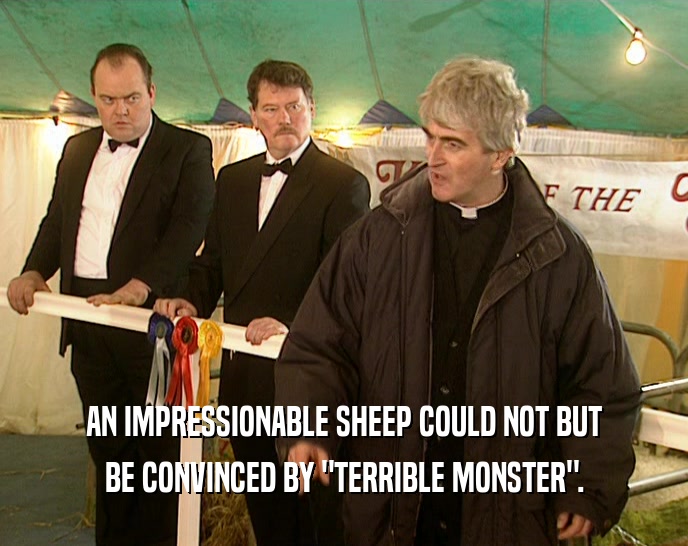 AN IMPRESSIONABLE SHEEP COULD NOT BUT BE CONVINCED BY 