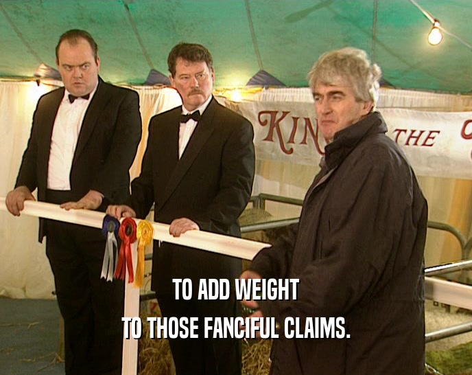 TO ADD WEIGHT TO THOSE FANCIFUL CLAIMS. 