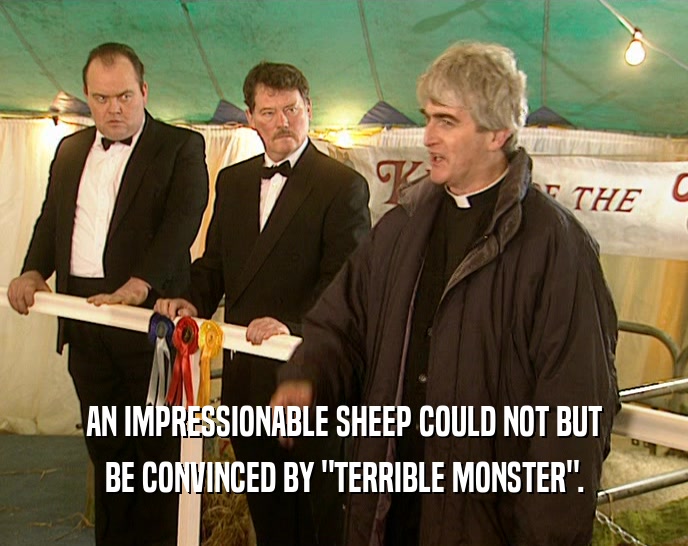 AN IMPRESSIONABLE SHEEP COULD NOT BUT BE CONVINCED BY 