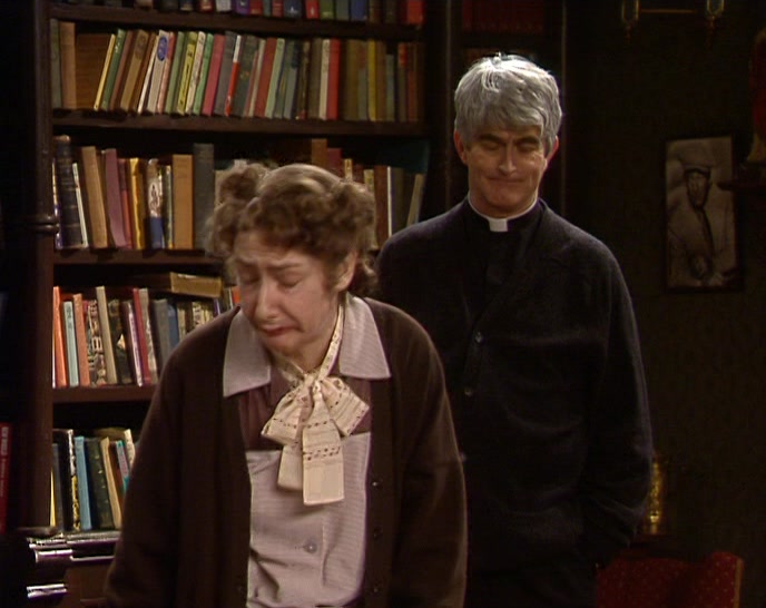 (SLURPING AND GURGLING IN TIME WITH MRS DOYLE'S FOOTSTEPS) 