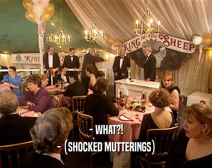 - WHAT?! - (SHOCKED MUTTERINGS) 