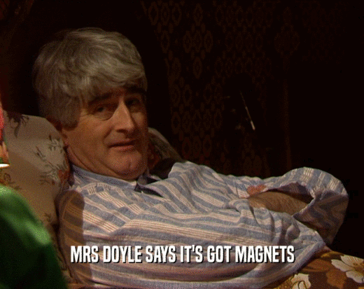 MRS DOYLE SAYS IT'S GOT MAGNETS  